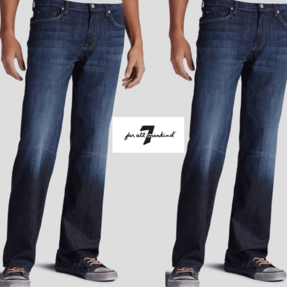 7 FOR ALL MANKIND Austyn Dark Straight Jeans 40x34
